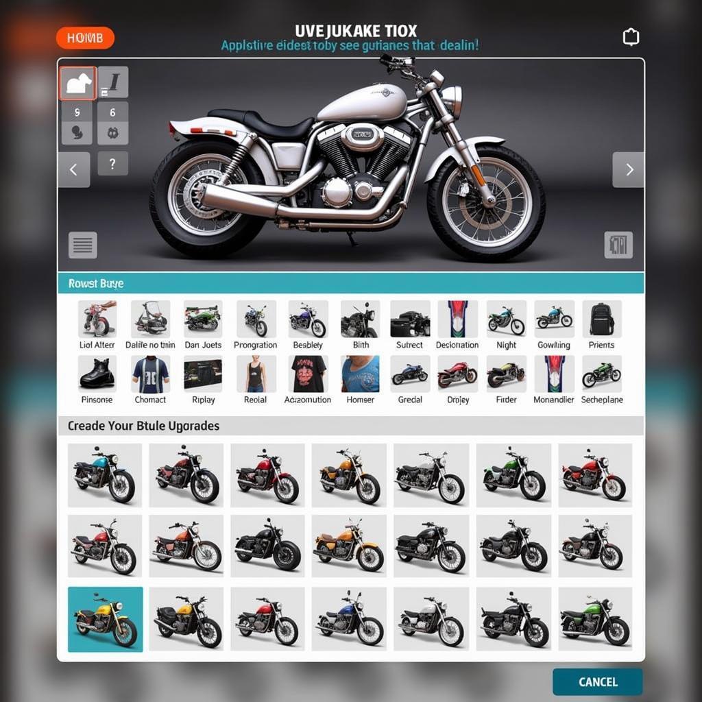 Drag Bike 201m Mod APK Bike Customization Screen