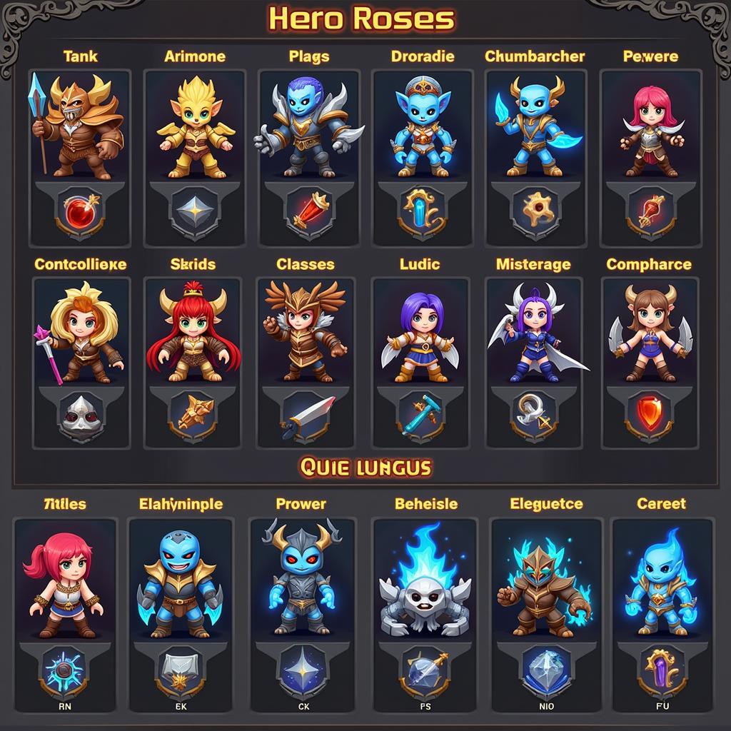 Dungeon Heroes APK Hero Roster