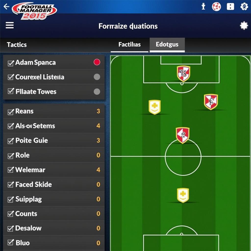 Setting up Tactics in Football Manager Classic 2015