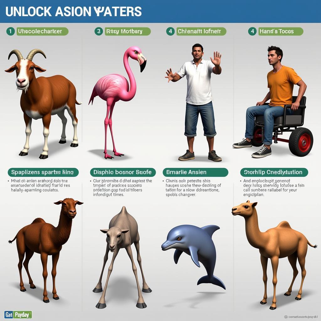 Unlockable Characters in Goat Simulator Payday