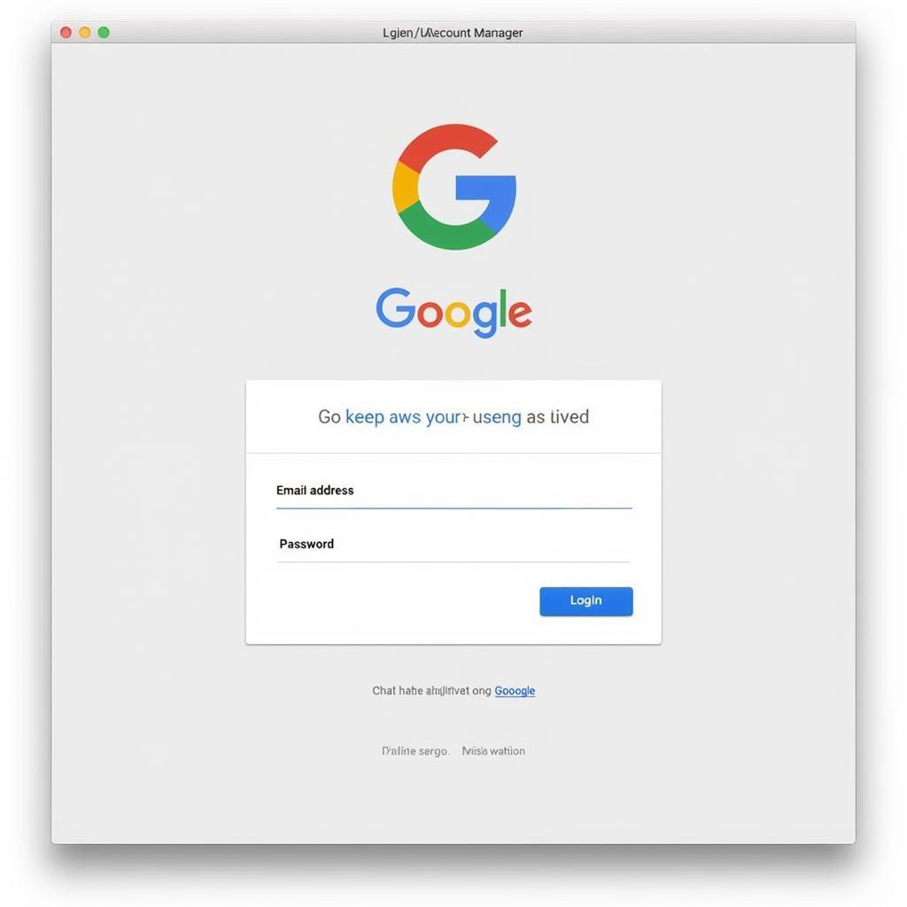 Google Account Manager 9.0 APK Login Screen