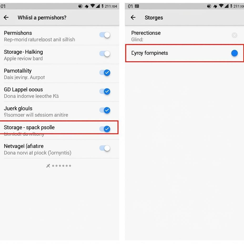 Android Permissions Settings