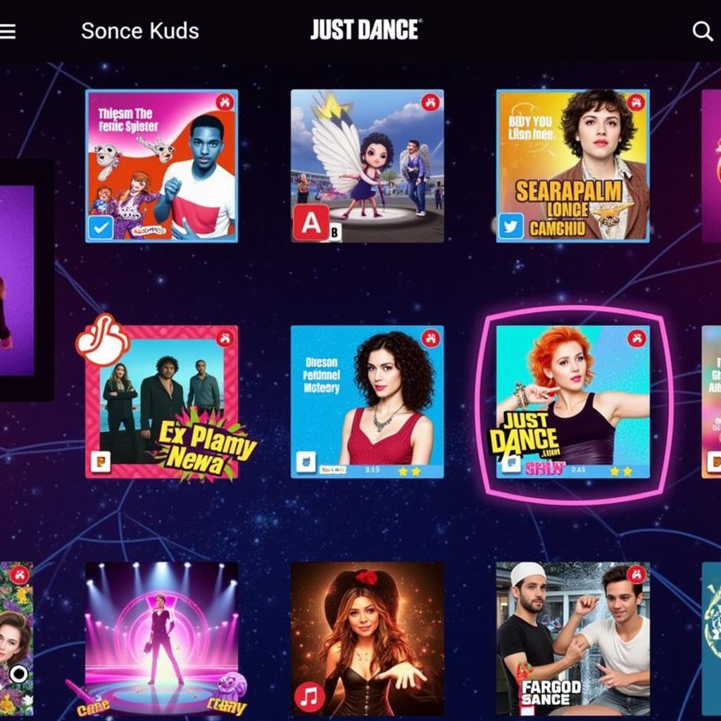 Just Dance Mod APK Song Selection Screen