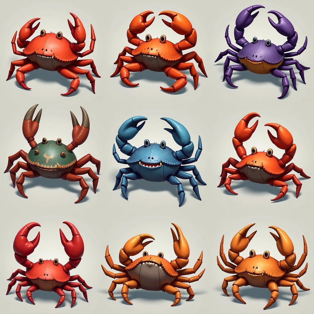 King of Crabs APK Different Crab Types