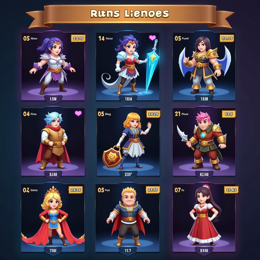 Lords Mobile Mod APK Heroes Lineup