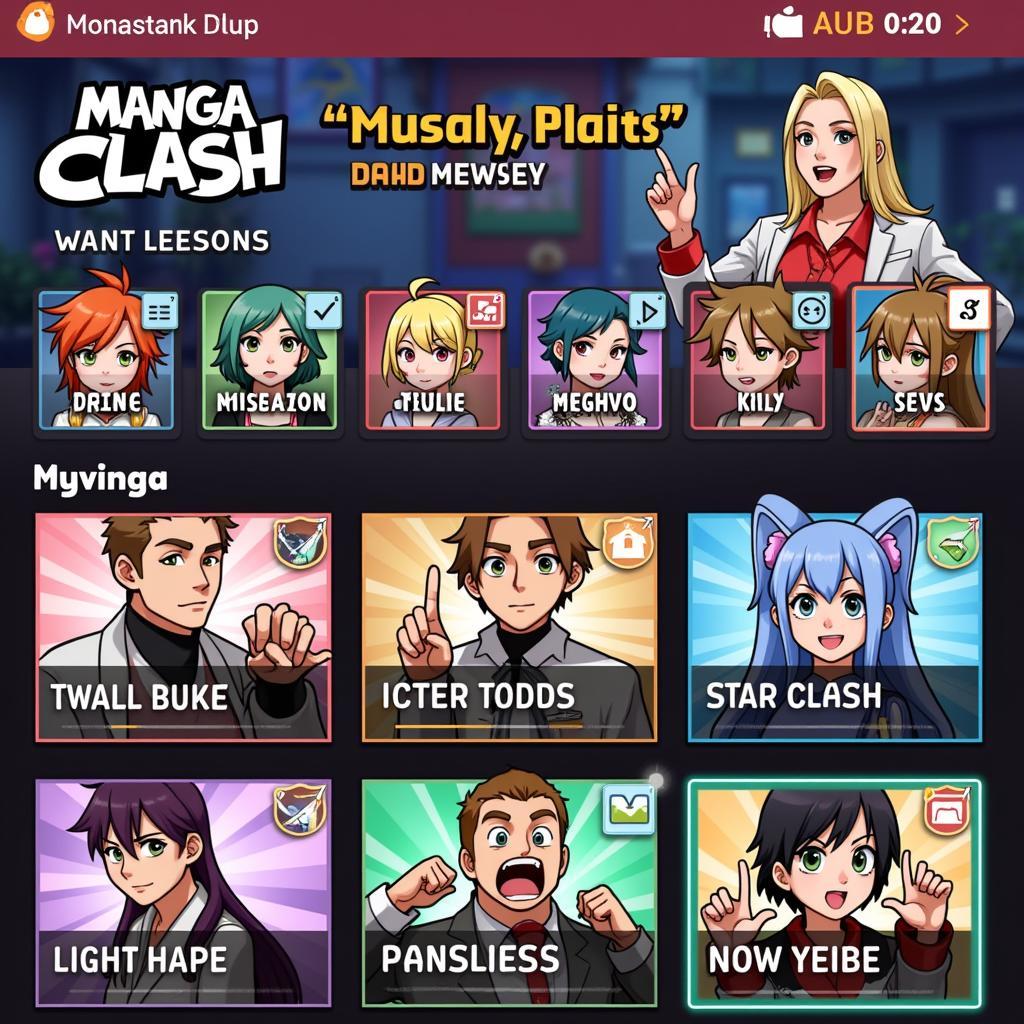 Manga Clash Mod APK Homepage Screenshot