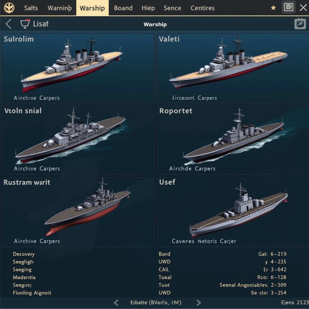 Modern Warship APK Warship Selection Screen