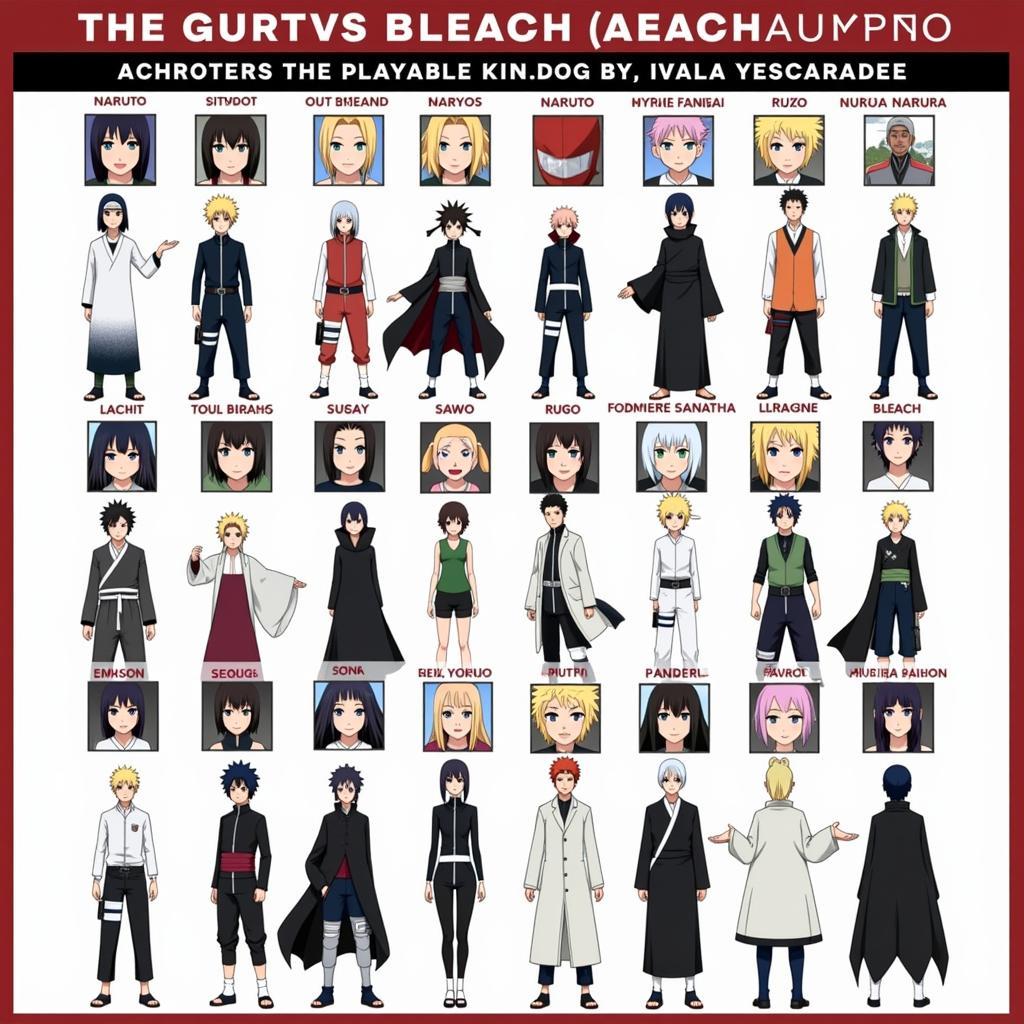 Naruto vs Bleach 3.3 APK Character Roster