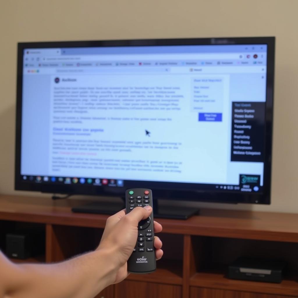 Navigating Chrome with Remote on Android TV