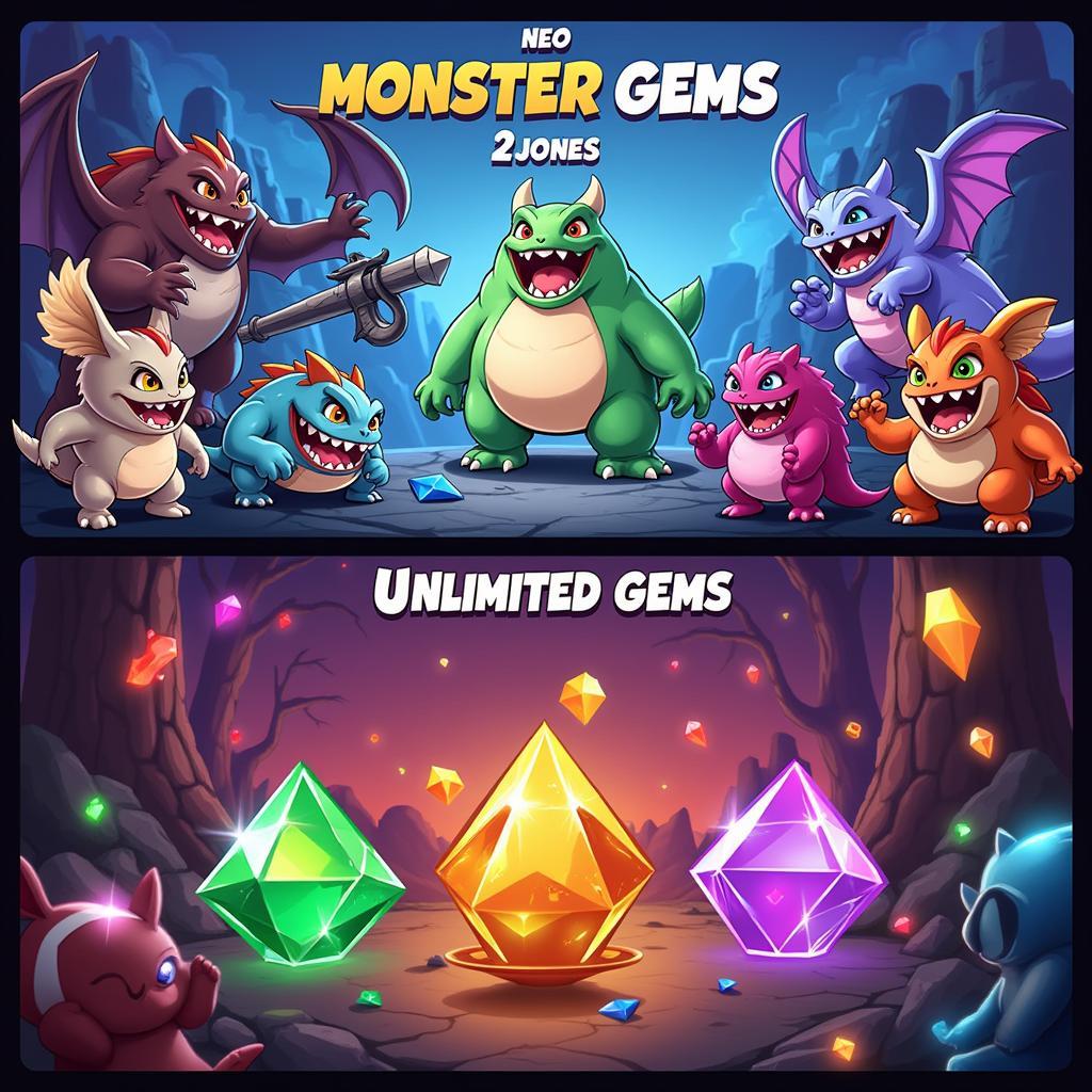 Neo Monster Mod APK Unlimited Gems Gameplay Screenshot