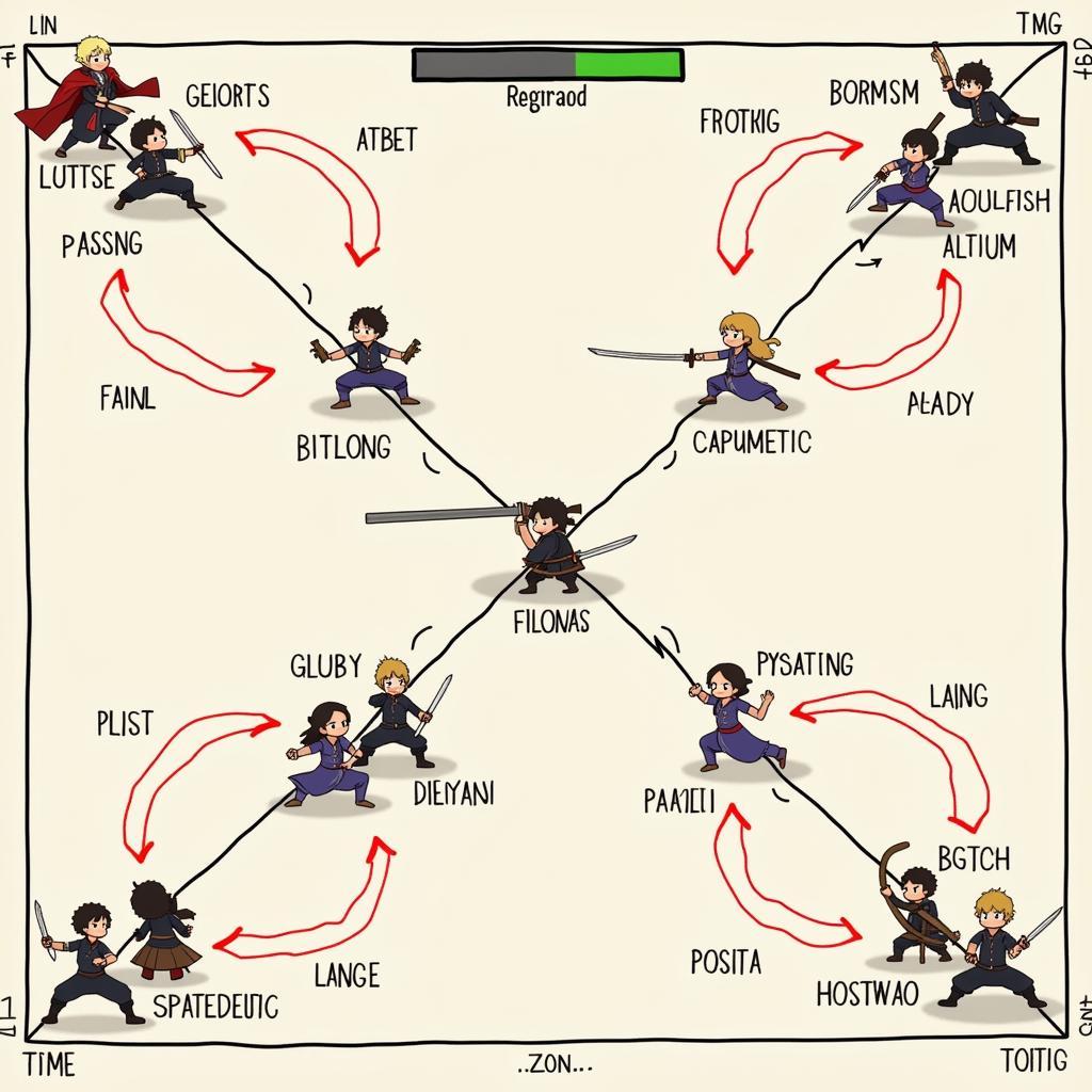 Ninja Heroes Battle Strategies Diagram