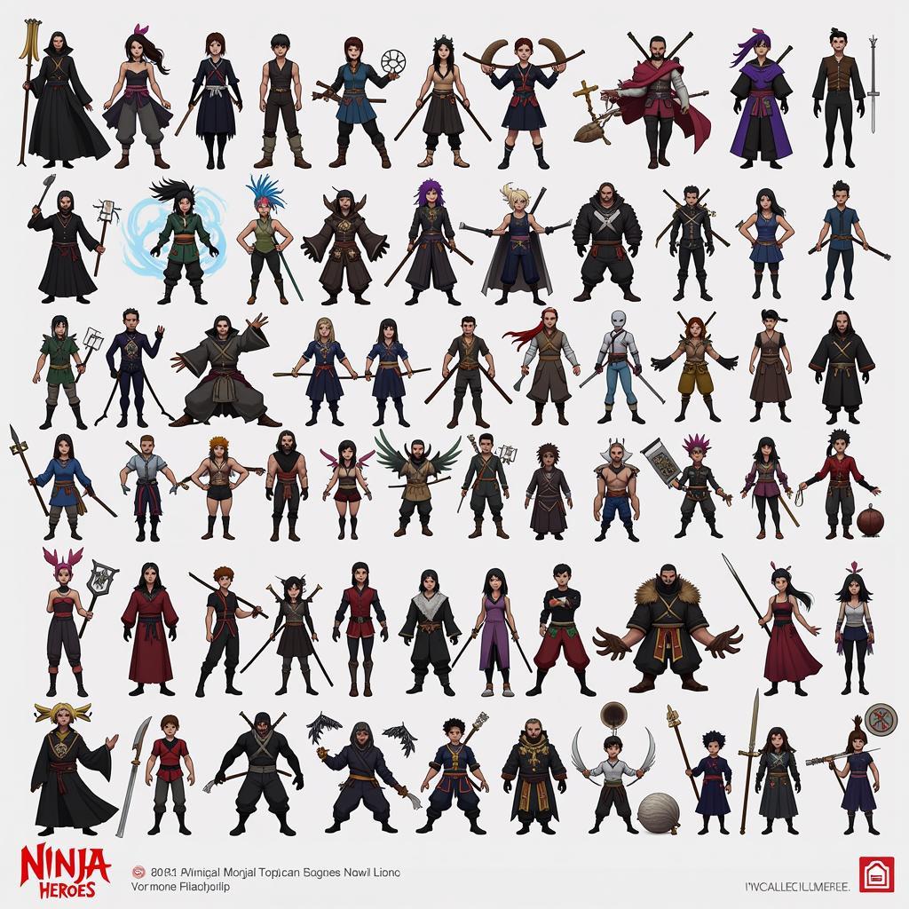 Ninja Heroes Character Roster