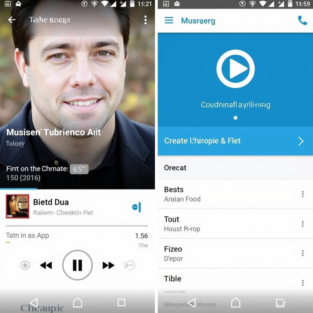 Pandora Music App Interface