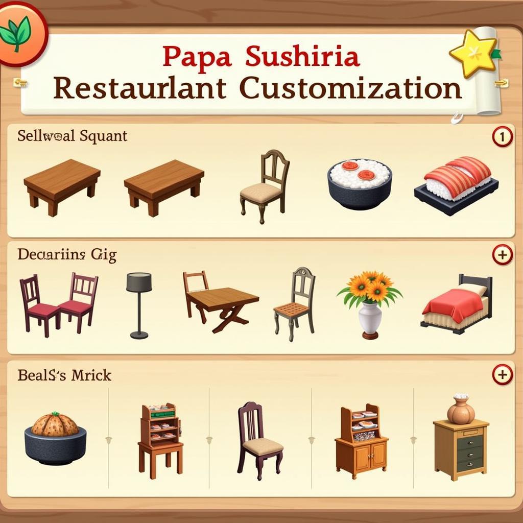 Papa Sushiria Apk Restaurant Customization