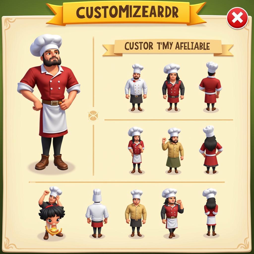 Character Customization in Papa's Taco Mia To Go APK