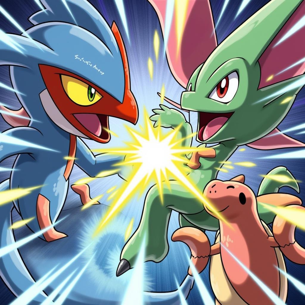 Pokemon Omega Ruby Mega Evolution in Action