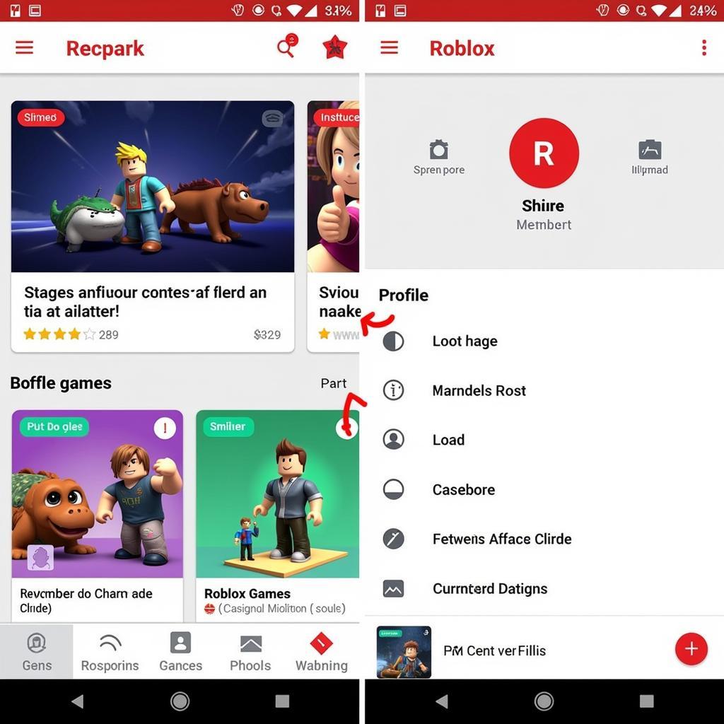 Navigating the Roblox APK Interface