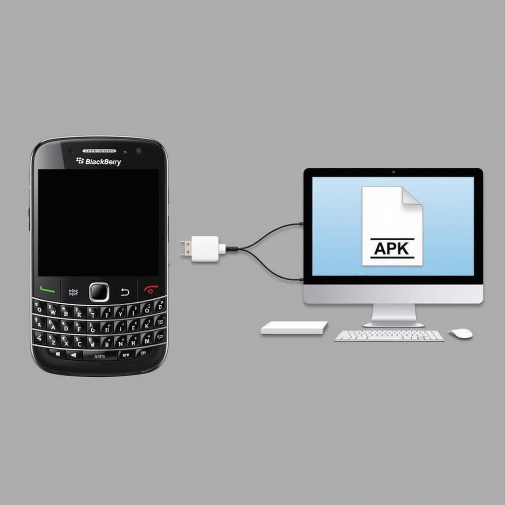 Sideloading APK files onto a Blackberry Device.