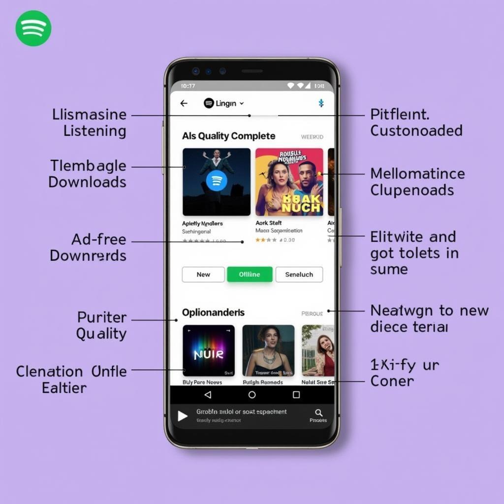 Spotify Premium APK Interface