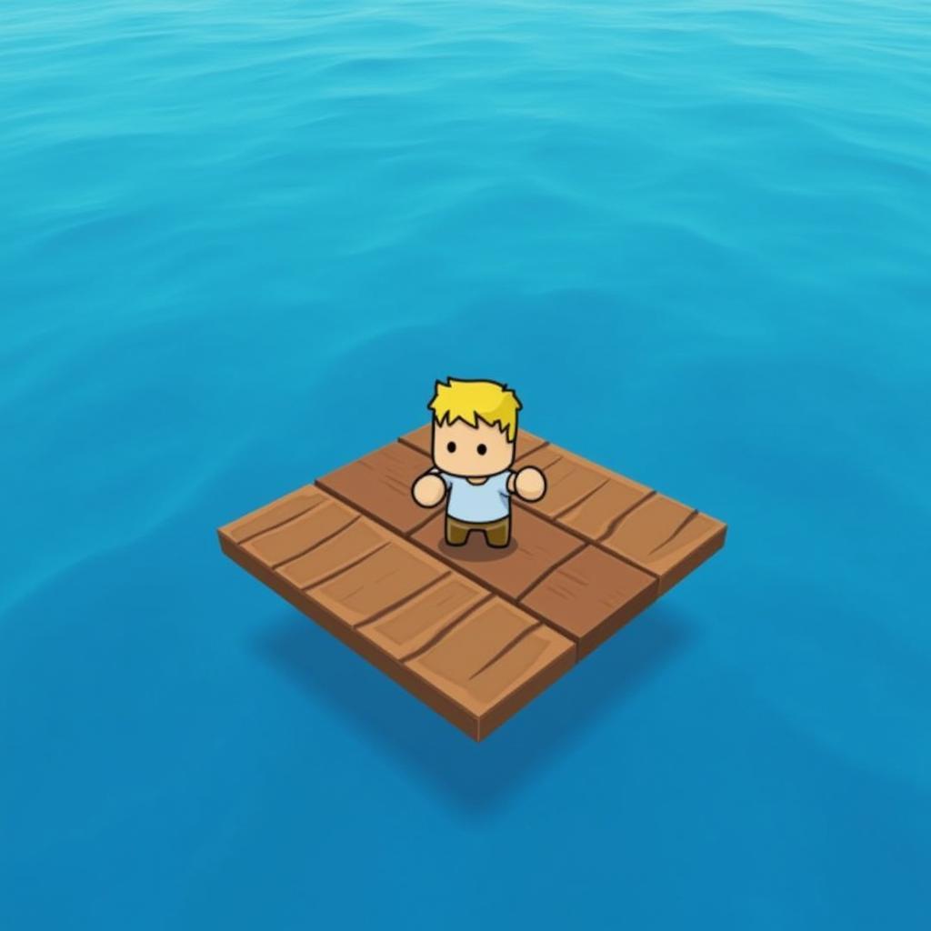 Starting Raft in Survival on Raft Mod APK