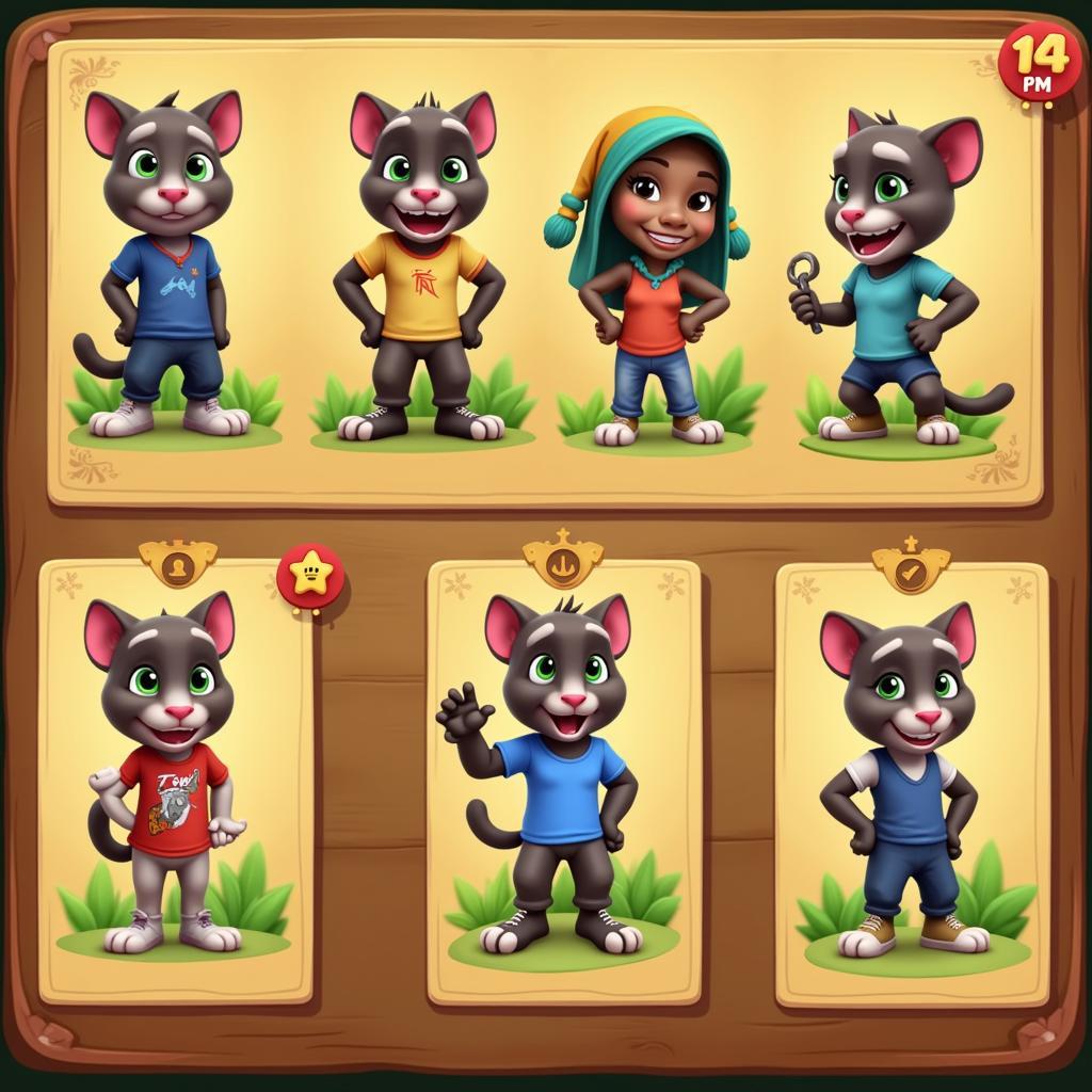 Screenshot showcasing different playable characters