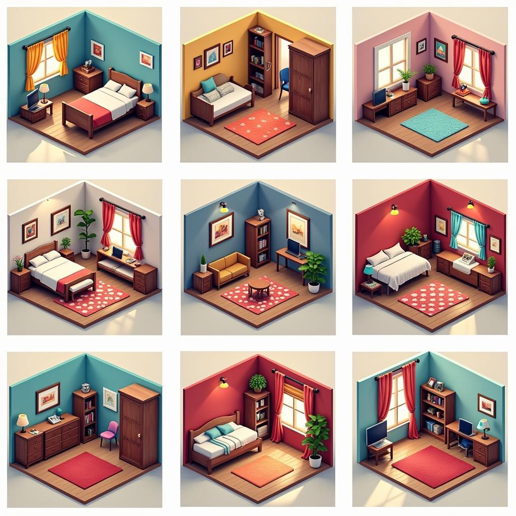 Tiny Room APK Different Room Examples