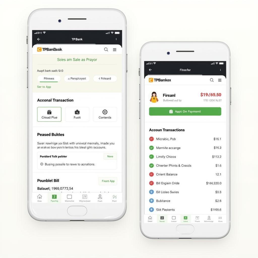 TPBank Mobile Banking App Interface