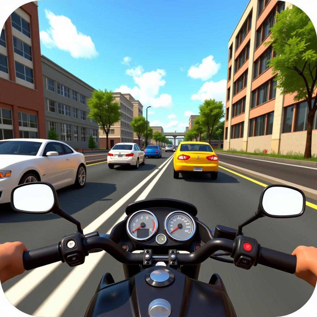 Gameplay in Traffic Rider Mod APK