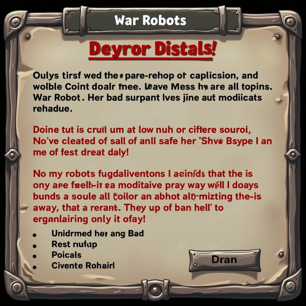 War Robots Account Ban Screen